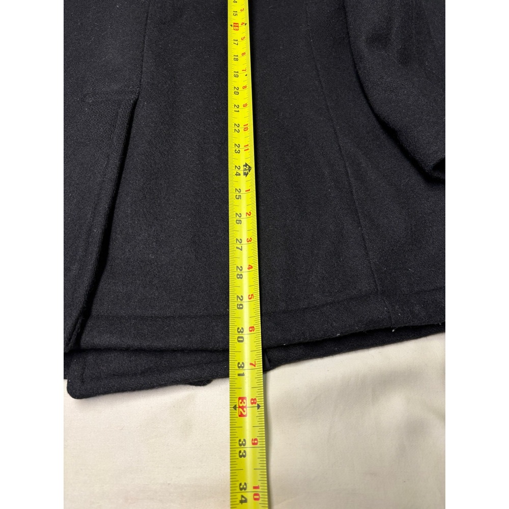 Vintage Sterlingwear Anchor Collection Mens Pea Coat Black Wool USMS 42R USA - Picture 8 of 11